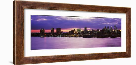 Philadelphia skyline at dusk, Pennsylvania, USA-null-Framed Photographic Print