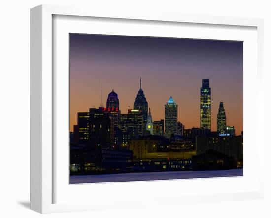 Philadelphia Skyline at Dusk-James Shive-Framed Photographic Print