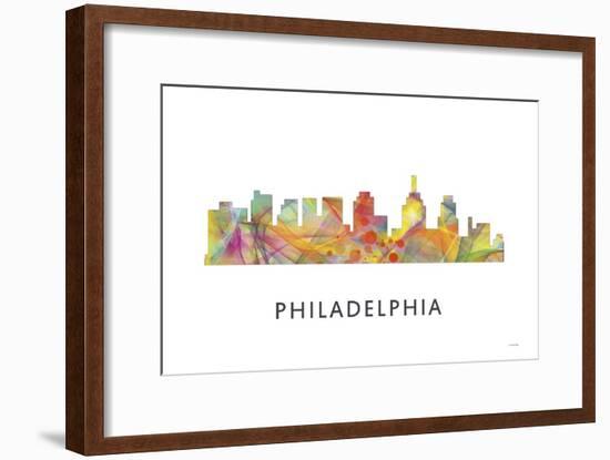 Philadelphia Skyline-Marlene Watson-Framed Giclee Print