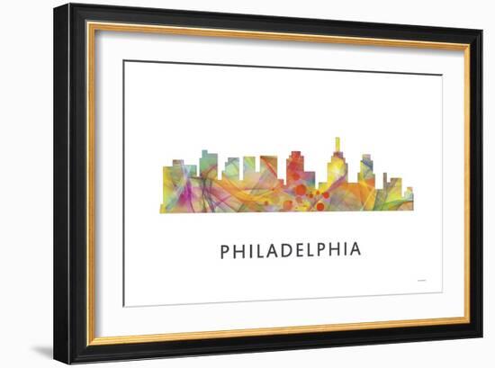 Philadelphia Skyline-Marlene Watson-Framed Giclee Print