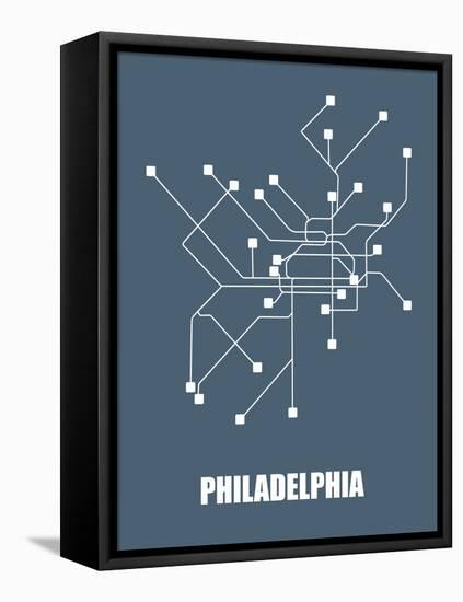 Philadelphia Subway Map I-null-Framed Stretched Canvas