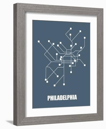 Philadelphia Subway Map I-null-Framed Art Print