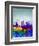 Philadelphia Watercolor Skyline-NaxArt-Framed Art Print