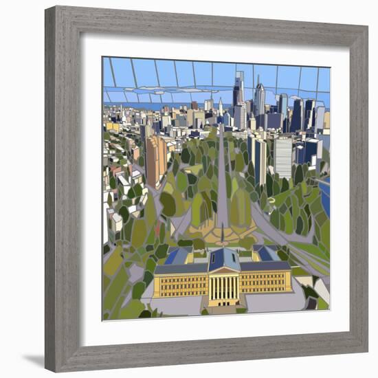 Philadelphia-Jonathan Mandell-Framed Giclee Print