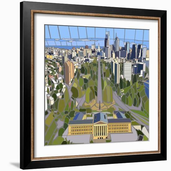 Philadelphia-Jonathan Mandell-Framed Giclee Print