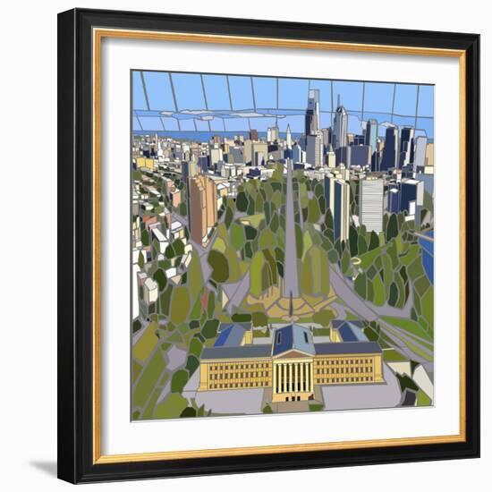 Philadelphia-Jonathan Mandell-Framed Giclee Print