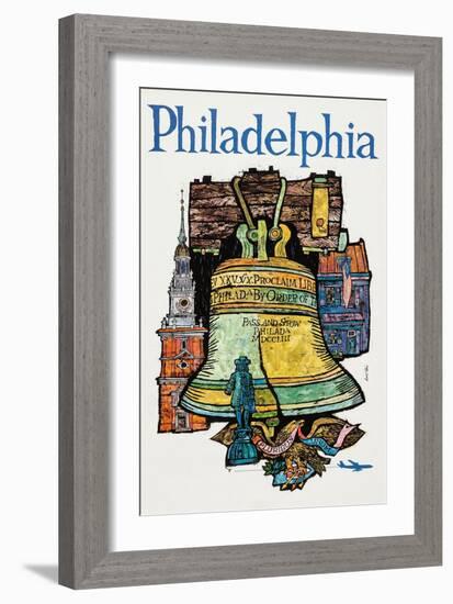 Philadelphia-David Klein-Framed Art Print