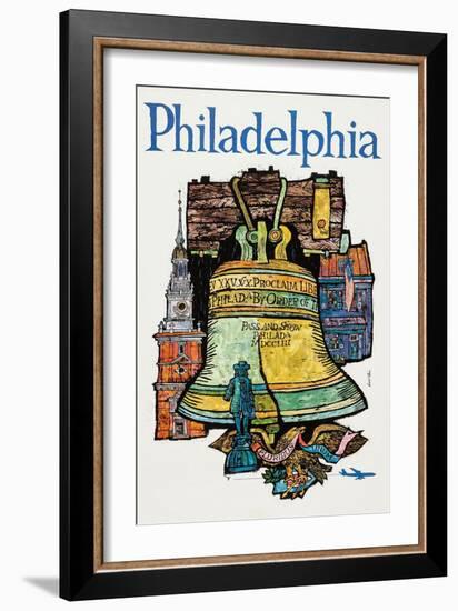 Philadelphia-David Klein-Framed Art Print