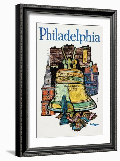 Philadelphia-David Klein-Framed Art Print