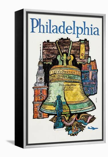 Philadelphia-David Klein-Framed Stretched Canvas