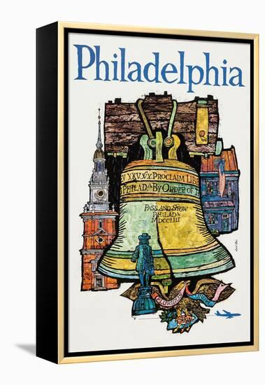 Philadelphia-David Klein-Framed Stretched Canvas