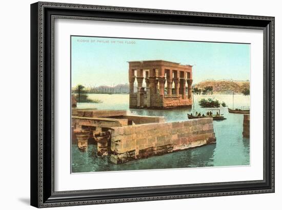 Philae Kiosk at Floodtide-null-Framed Premium Giclee Print