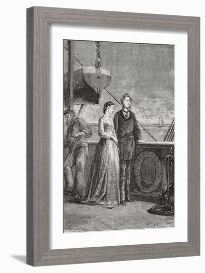 Phileas Fogg and Aouda-M.M. De Neuville-Framed Giclee Print