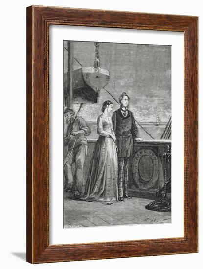 Phileas Fogg and Aouda-M.M. De Neuville-Framed Giclee Print