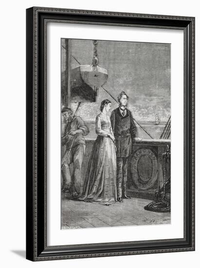 Phileas Fogg and Aouda-M.M. De Neuville-Framed Giclee Print