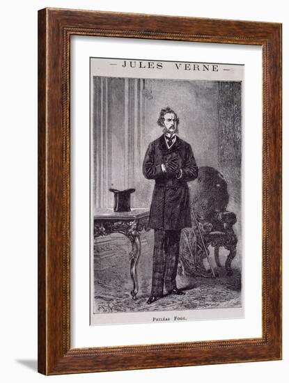 Phileas Fogg, Illustration for around the World in 80 Days-Jules Verne-Framed Giclee Print