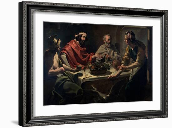 Philemon and Baucis Entertaining Jupiter and Mercury, C.1615-25-Abraham Janssens Van Nuyssen-Framed Giclee Print