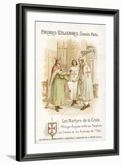 Philip Augustus Rewarding the Knights Templar-null-Framed Giclee Print