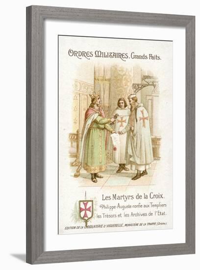 Philip Augustus Rewarding the Knights Templar-null-Framed Giclee Print
