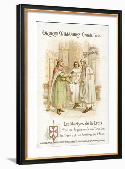 Philip Augustus Rewarding the Knights Templar-null-Framed Giclee Print