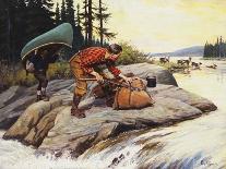 Couple Fishing Near a Waterfall-Philip Russell Goodwin-Giclee Print