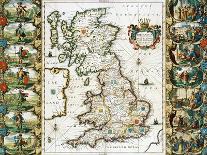 Map of Great Britain Surveyed by John Speed and Engraved by Jocodus Hondius-Philip Spruyt-Framed Giclee Print