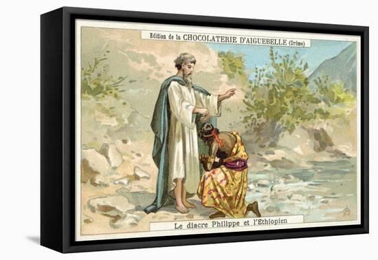 Philip the Evangelist Baptising the Ethiopian Eunuch-null-Framed Premier Image Canvas