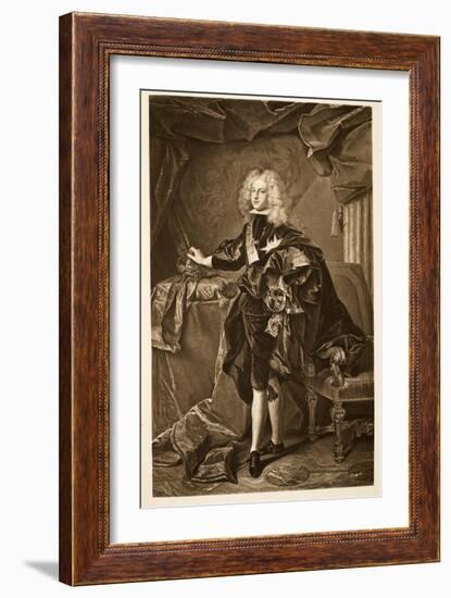 Philip V King of Spain C.1700, Pub. 1902-Hyacinthe Rigaud-Framed Giclee Print