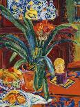 Still Life with a Pot Plant, Fruit and a Small Sculpture, circa 1920-Philipp Bauknecht-Laminated Giclee Print