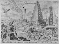 The Pyramids of Egypt after Maarten Van Heemskerck, 1572-Philipp Galle-Giclee Print