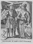 Wenceslaus I, Duke of Luxembourg and Joanna, Duchess of Brabant, Ca. 1600-Philipp Galle-Giclee Print