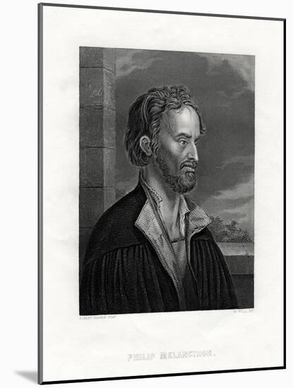 Philipp Melanchthon German Theologian and Writer of the Protestant Reformation, 19th Century-W Holl-Mounted Giclee Print