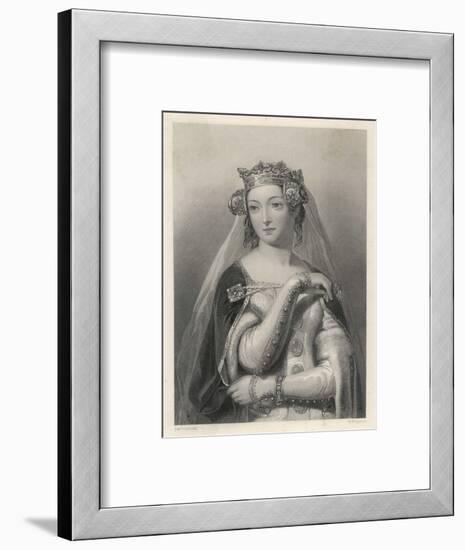 Philippa of Hainault Queen of Edward III of England-W.h. Egleton-Framed Art Print