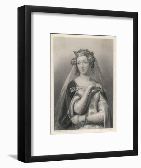 Philippa of Hainault Queen of Edward III of England-W.h. Egleton-Framed Art Print