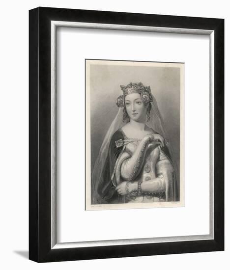 Philippa of Hainault Queen of Edward III of England-W.h. Egleton-Framed Art Print