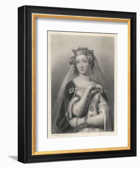 Philippa of Hainault Queen of Edward III of England-W.h. Egleton-Framed Art Print