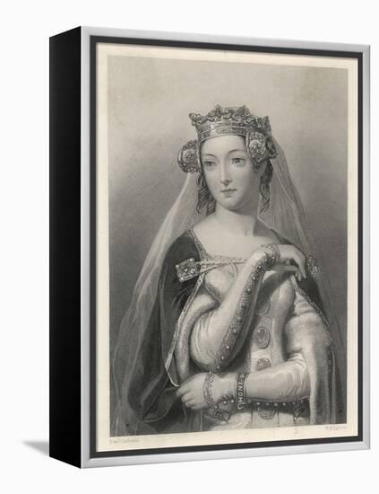 Philippa of Hainault Queen of Edward III of England-W.h. Egleton-Framed Stretched Canvas