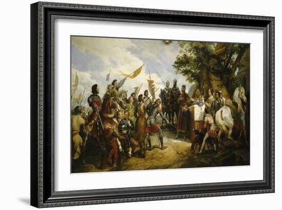 Philippe-Auguste à la bataille de Bouvines, le 27 juillet 1214-Horace Vernet-Framed Giclee Print