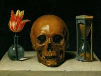 Vanitas Still Life with a Tulip, Skull and Hour-Glass-Philippe De Champaigne-Giclee Print