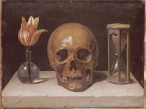 Vanitas Still Life with a Tulip, Skull and Hour-Glass-Philippe De Champaigne-Giclee Print