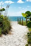 Paradisiacal Beach overlooking Downtown Miami - Florida-Philippe Hugonnard-Photographic Print