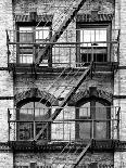 Lifestyle Instant, Fire Staircase, Black and White Photography Vintage, Manhattan, NYC, US-Philippe Hugonnard-Photographic Print
