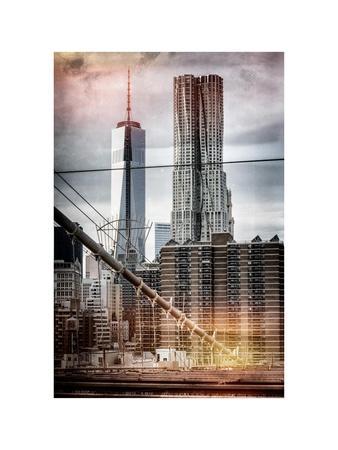 New York Twin Towers Reflection Bill Ross Photography 1998 Vintage Sce –  PosterAmerica