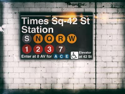Subway Times Square - 42 Street Station - Subway Sign