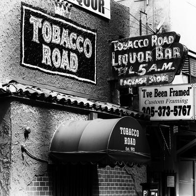 liquor store tobacco road Tobacco Road liquor bar at 626 S. Miami Avenue. Photos from 1985 and 2014. Issued Miami's first liquor license in 1912, Tobacco Road was Miami's oldest bar. "Last One Stop Tobacco and Liquor