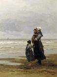 Waiting for the Boats, 1881-Philippe Lodowyck Jacob Frederik Sadee-Framed Premier Image Canvas