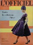 L'Officiel, September 1959 - Robe de Christian Dior en Grizki de Lesur-Philippe Pottier-Framed Art Print