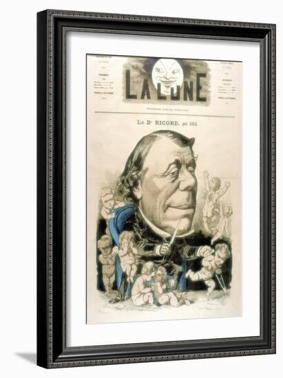 Philippe Ricord, French Surgeon and Venereologist, 1867-Andre Gill-Framed Giclee Print