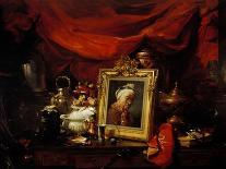 Still Life with Portrait of Chardin-Philippe Rousseau-Giclee Print