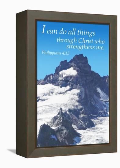 Philippians 4:13 - Inspirational-Lantern Press-Framed Stretched Canvas